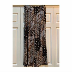 Chico’s Black Paisley Pull-On Palazzo Pants
